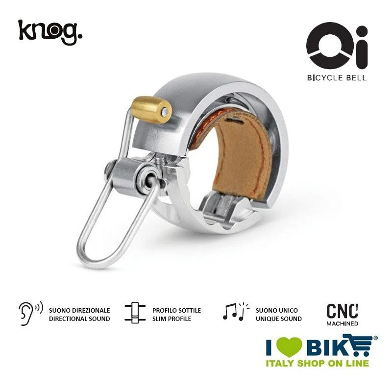 Campanello 22,2 Mm, Knog Oi Luxe, Argento 1 Campanello 22,2 Mm, Knog Oi Luxe, Argento