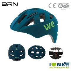 Casco BRN WE Azzuro Opaco, Taglia Unica, 54-58 Cm