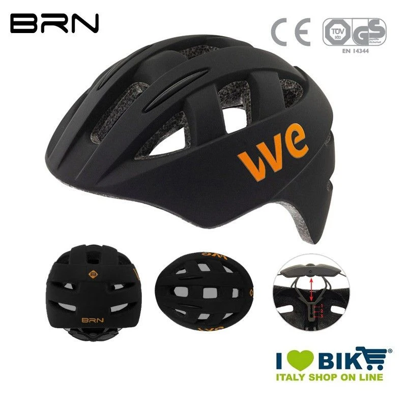 Casco BRN WE Nero Opaco, Taglia Unica, 54-58 Cm 1 Casco BRN WE Nero Opaco, Taglia Unica, 54-58 Cm