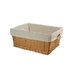 BRN Vendita On Line Cestini Per Biciclette Cassettina Grande In Vimini Naturale Con Fodera Negozio Accessori Ciclismo Prezzi