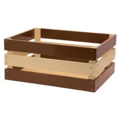 BRN Cesto In Legno Versilia Marrone Naturale (cm. 43x33xh19) Vendita Accessori Online