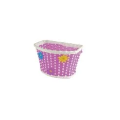 Shop On Line Cestini Per Biciclette Cesto In Plastica Bimbo “Flower” Rosa Con Fascette Negozio Accessori Ciclismo Prezzi