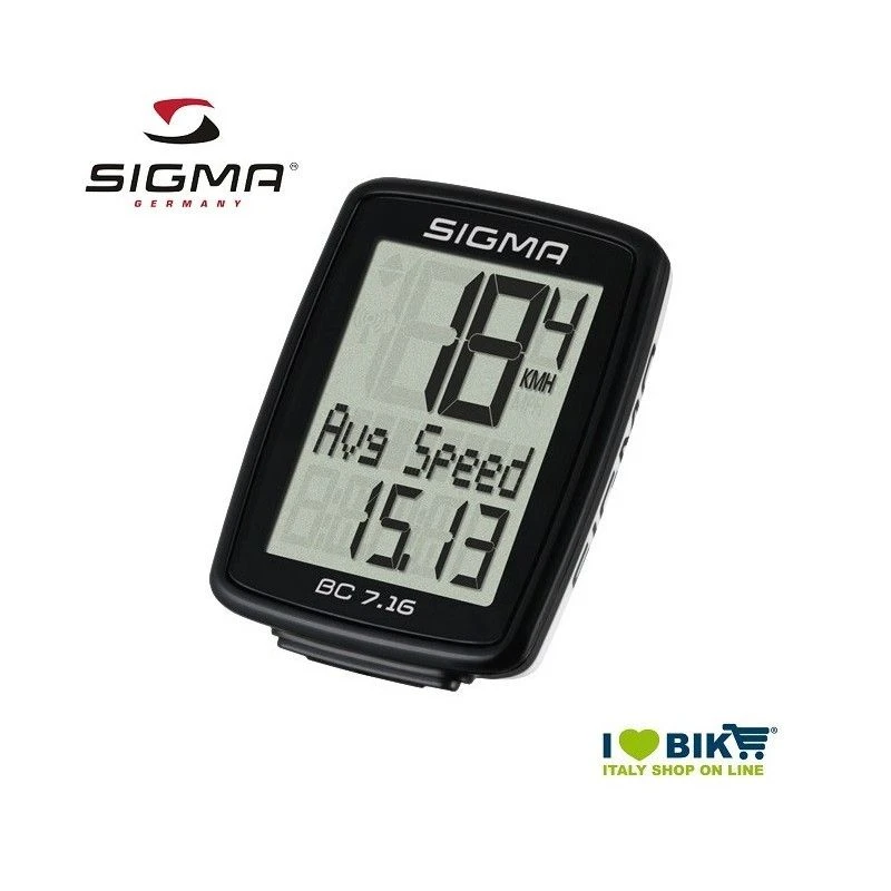 Ciclocomputer Sigma BC 7.16 Senza Filo Bike Store 1 Ciclocomputer Sigma BC 7.16 Senza Filo Bike Store