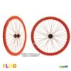 Wheels Fixed 28 36 Spokes Hubs On Bearings Colour Fluo Orange