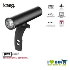 KNOG Fanale 450 LUMENS / 2200mAh PWR RIDER Con Ricarica Usb
