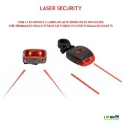 Fanale Bici Posteriore Laser Security Led Rossi Shop On Line Accessori Luminosi Led Per Bicicletta