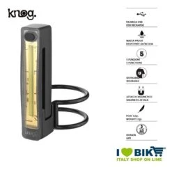 KNOG Fanale PLUS Anteriore 40 Lumen, Nero