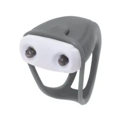 Shop On Line Vendita Fanalino BRN Silicone Pongo Anteriore Grigio Batterie Incluse Negozio Shop Biciclette