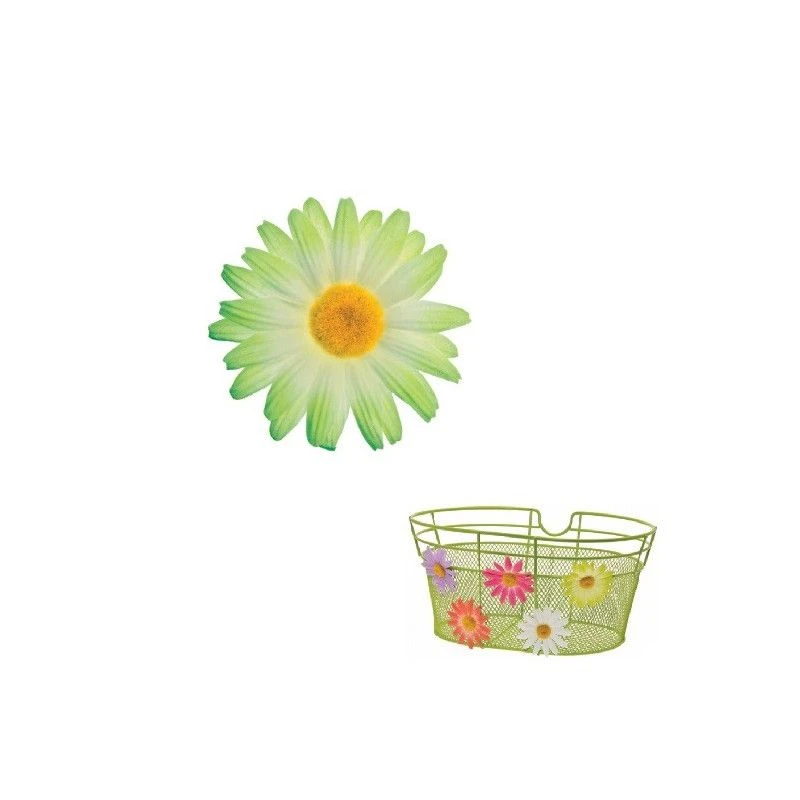 BRN Fiore Margherita Piccola Verde Per Cestino Bicicletta Oramenti E Decorazioni Fiori Per Bici Cesti Vendita 1 BRN Fiore Margherita Piccola Verde Per Cestino Bicicletta Oramenti E Decorazioni Fiori Per Bici Cesti Vendita
