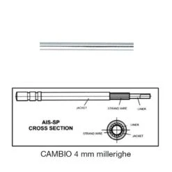 Guaina Cambio 4 Mm Con Teflon Tipo Millerighe Bianca Per Bicicletta Vendita On Line Freni Bici E Ricambi Freno