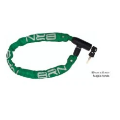 Vendita On Line Lucchetto A Catena Blindo 80 Cm X 6 Mm Maglia Tonda In Tessuto Verde Negozio Shop Accessori Bici