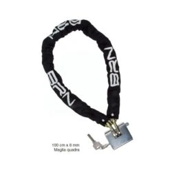 Vendita On Line Lucchetto A Catena Magnum 100 Cm X 8 Mm Maglia Quadra Rivestito In Tessuto Negozio Shop Accessori Bici