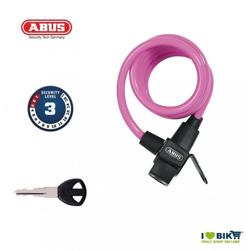 Lucchetto Bicicletta A Spirale ABUS 590 KID Rosa 1 Lucchetto Bicicletta A Spirale ABUS 590 KID Rosa