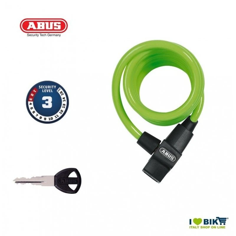 Lucchetto Bicicletta A Spirale ABUS 590 KID Verde 1 Lucchetto Bicicletta A Spirale ABUS 590 KID Verde