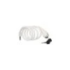Vendita On Line Lucchetto Per Bici A Spirale In Silicone 120 Cm X 12 Mm Bianco Negozio Shop Accessori Bici