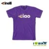 Maglietta Cinelli Ciao, Maniche Corte, In Cotone, Viola