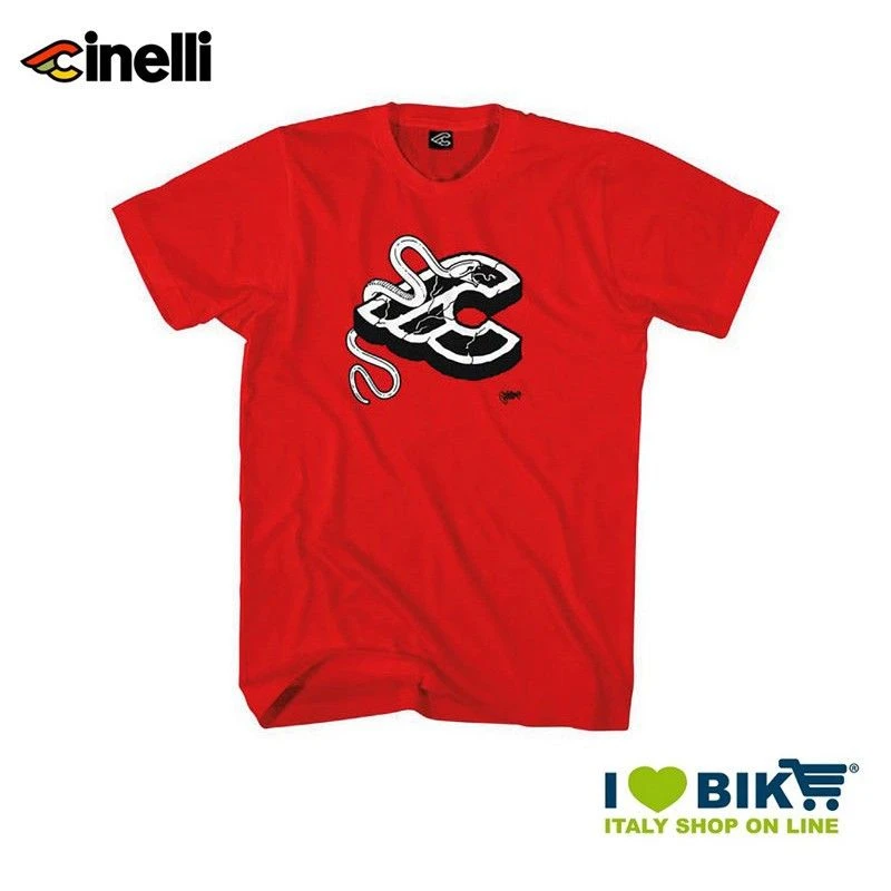 Maglietta Cinelli Mike Giant, Maniche Corte, In Cotone, Rossa 1 Maglietta Cinelli Mike Giant, Maniche Corte, In Cotone, Rossa
