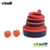 Nastro Manubrio Tech Multidensity, Arancio Fluo, Con Tappi Fluo