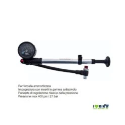 Pompa Con Manometro Per Forcelle Bici Ammortizzate In Alluminio, Pompa Forcelle Bicicletta Ammortizzate Vendita On Line Gonfiare