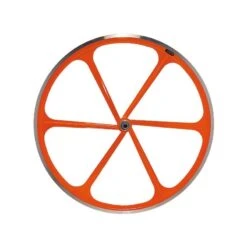 Ruota Posteriore Fixed 6 Razze Fluo Arancio Bike Shop