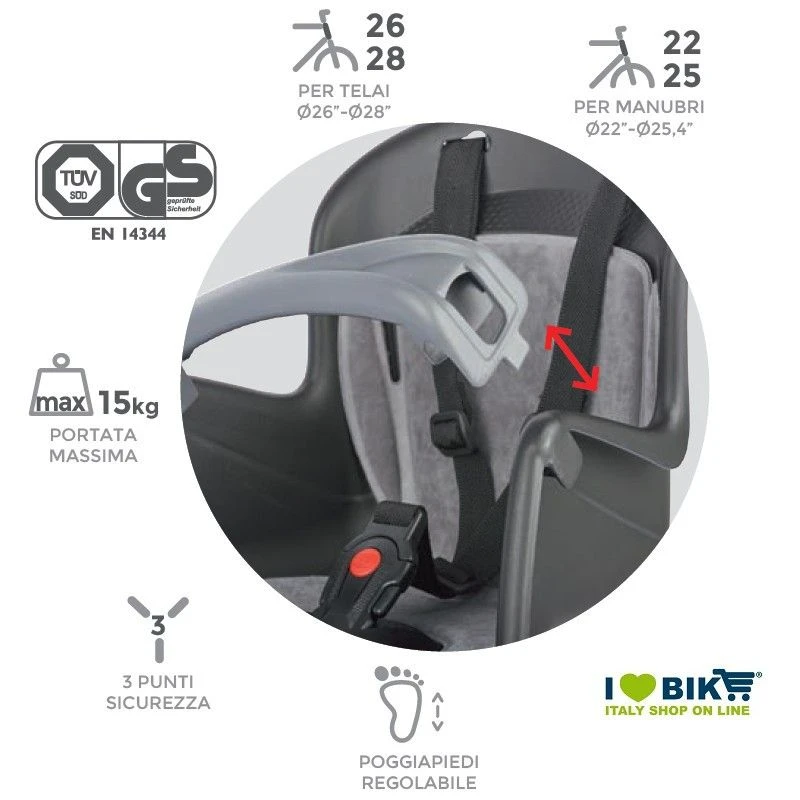 Vendita On Line Seggiolino Bilby Con Attacco Telaio/piantone Nero Seggiolino Bici Bimbo Shop On Line Prezzi 2 Vendita On Line Seggiolino Bilby Con Attacco Telaio/piantone Nero Seggiolino Bici Bimbo Shop On Line Prezzi - immagine 2