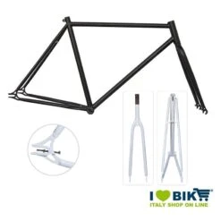 Telaio Fixed - 53 Saldature TIG Nero Opaco Single Speed